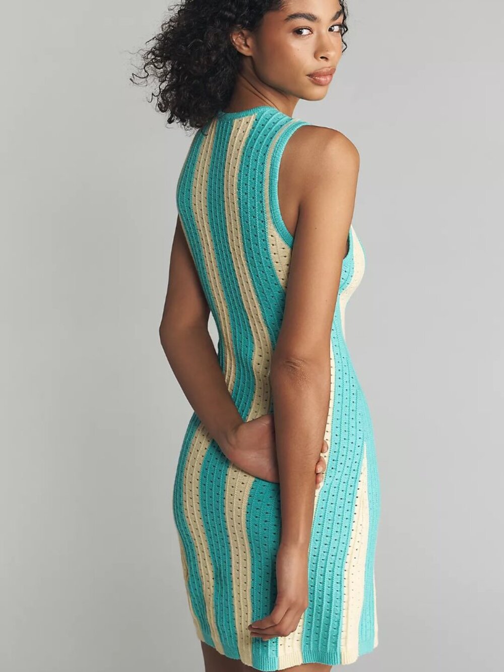 NWT Anthropologie Daily Practice Striped Knit Midi Dress. Size M